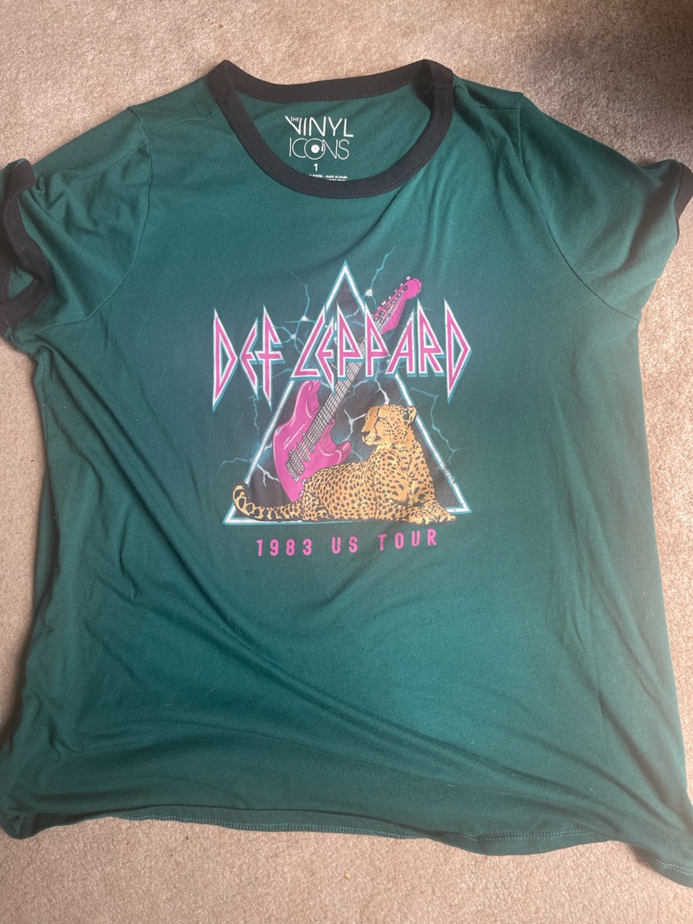 Green Torrid Def Leppard T shirt